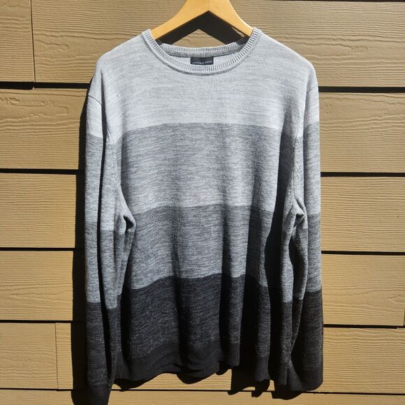 Geoffrey Beene Mens Sweater Gray XL Knit Sweater Office Crewneck - Picture 1 of 6